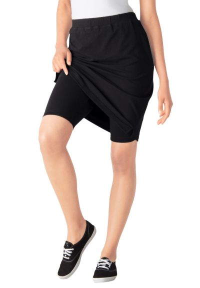 Woman Within Plus Size Stretch Cotton Skort