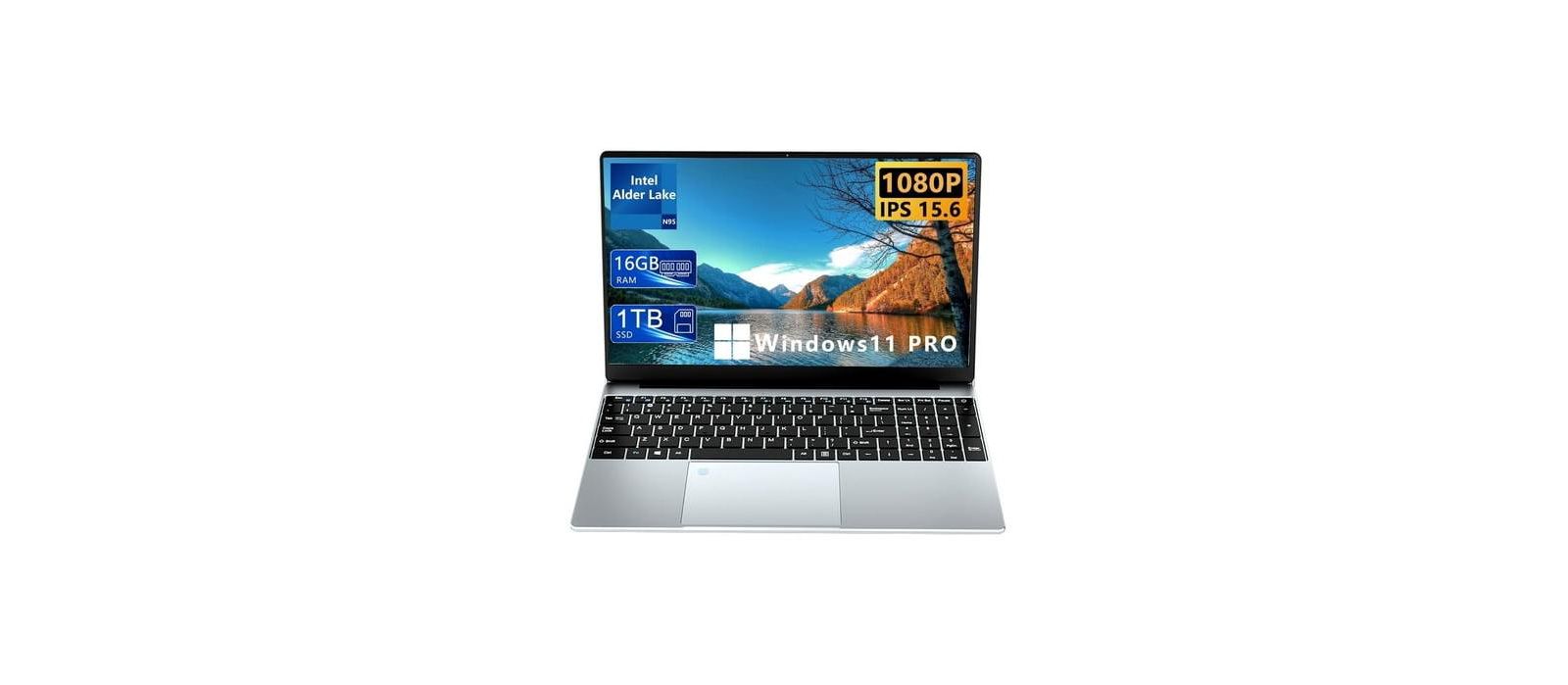Memzuoix N95 15.6" Windows 11 Pro Backlit Keyboard Laptop