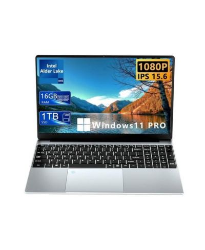 Ноутбук memzuoix N95, 15.6 FHD, Intel Alder Lake N95, 16GB RAM, 1TB SSD, Silver
