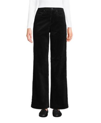 Lands' End Women's High Rise Wide Leg Corduroy Pants