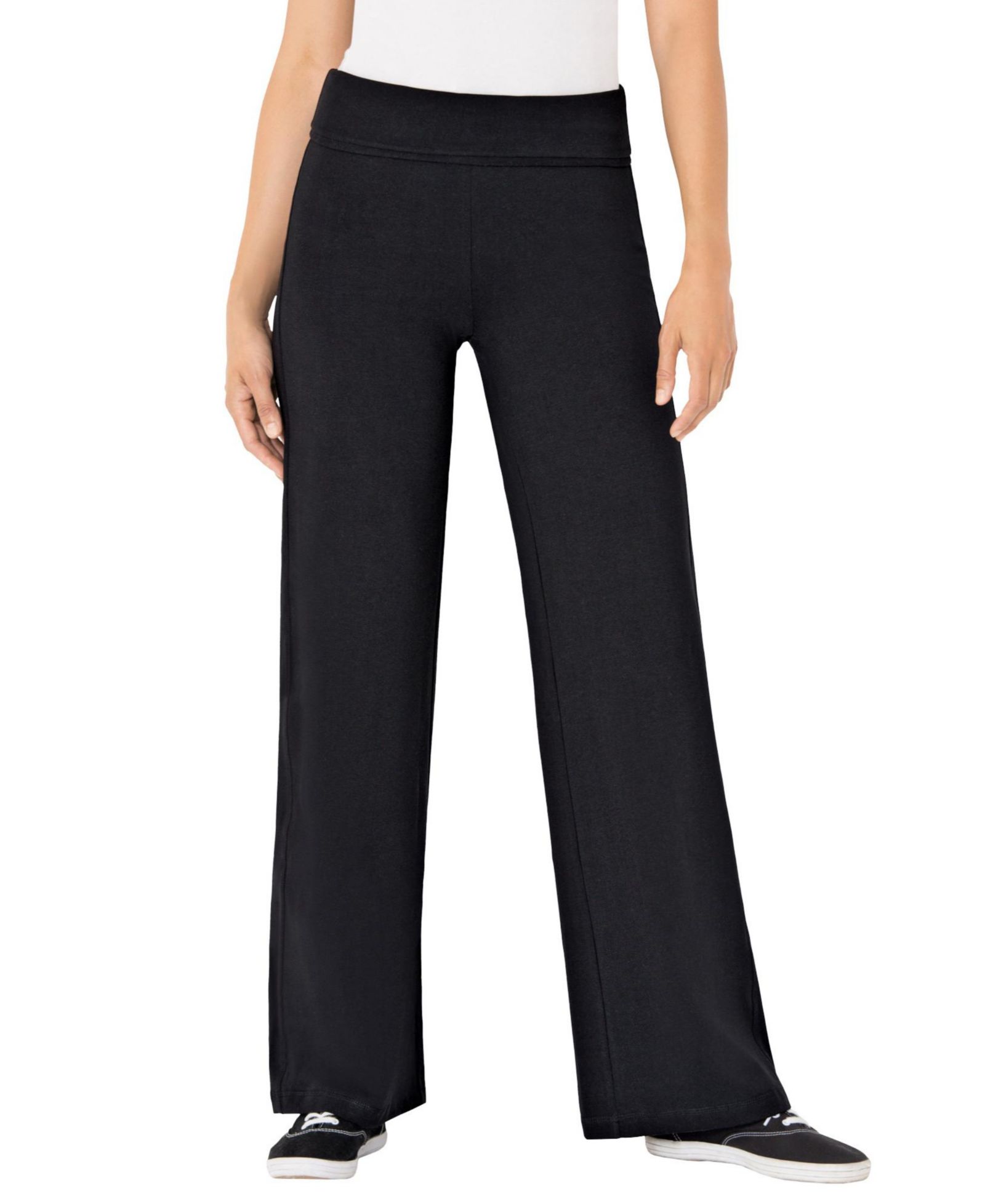 Женские трикотажные леггинсы с широкими штанинами Woman Within Tall Stretch-Cotton