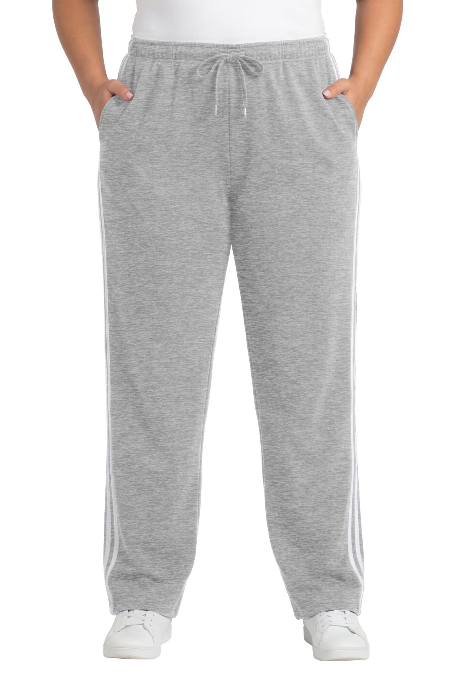 Woman Within Plus Size Within Better-Fleece Sweatpants с боковой полосой