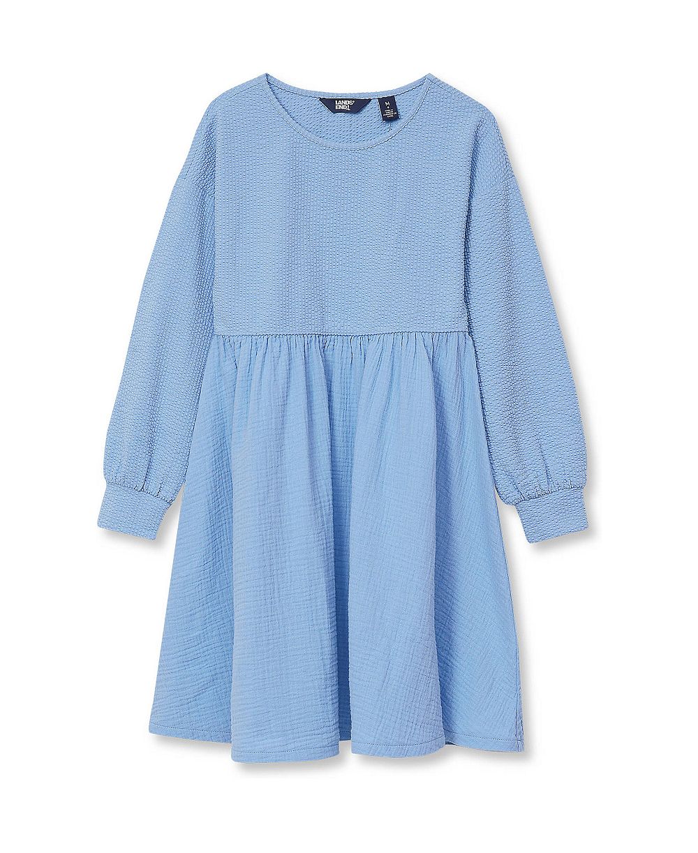 Платье Lands' End Girls Long Sleeve Ribbed