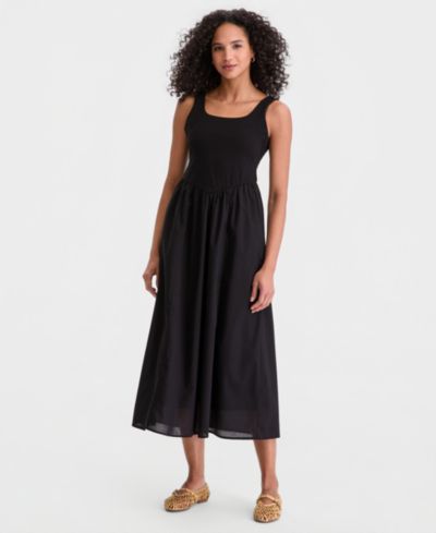 Женское платье On 34th Scoop-Neck Sleeveless Mixed Media Midi