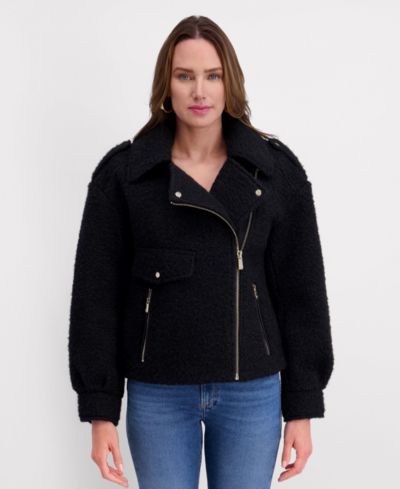 Короткая асимметричная куртка Kensie Short Boucle Motorcycle