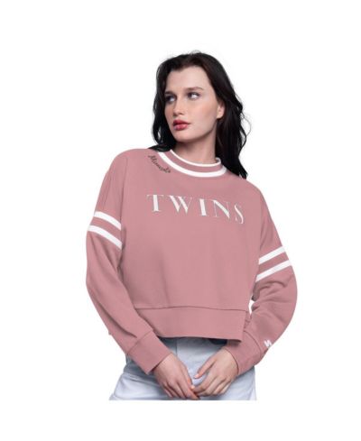 Женское укороченное худи Starter Pink Minnesota Twins Power Play Pullover
