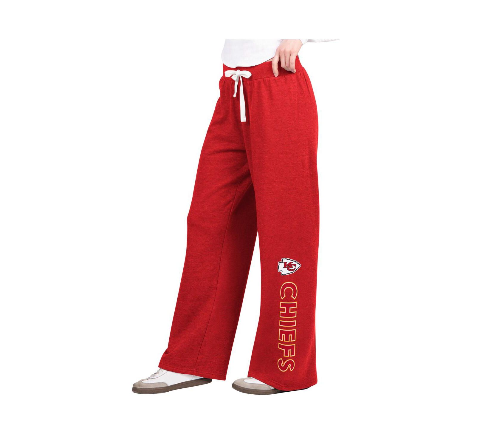 G-III 4Her by Carl Banks Women's Red Kansas City Chiefs Field Wide Leg Sweatpants