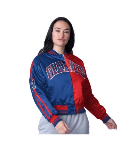 Женская укороченная куртка Starter Red/Royal New York Giants Full-Snap