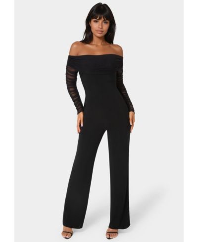 Комбинезон Bebe Women's Off Shoulder Ruched