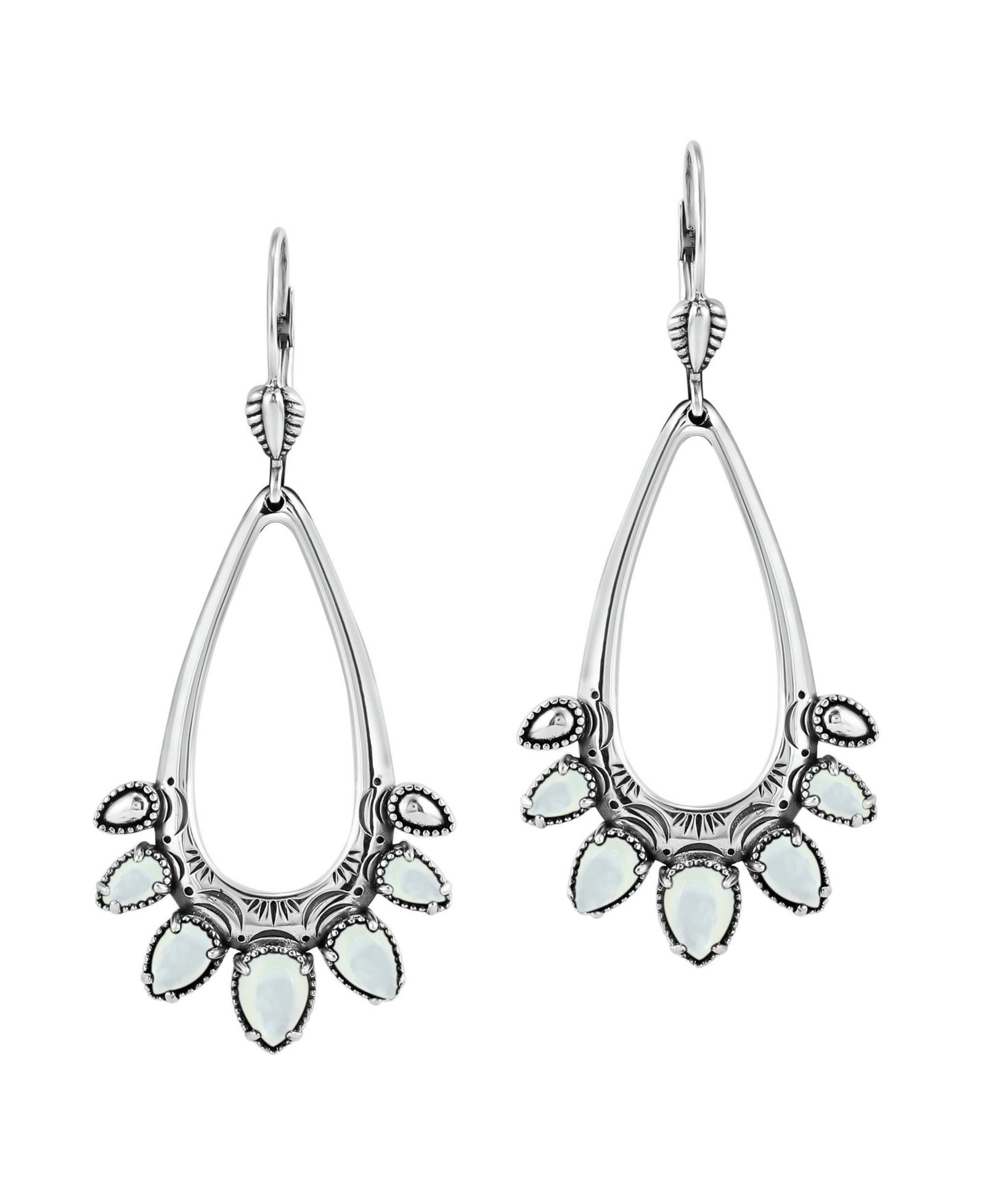 Серьги American West Jewelry из стерлингового серебра с перламутром в форме груши