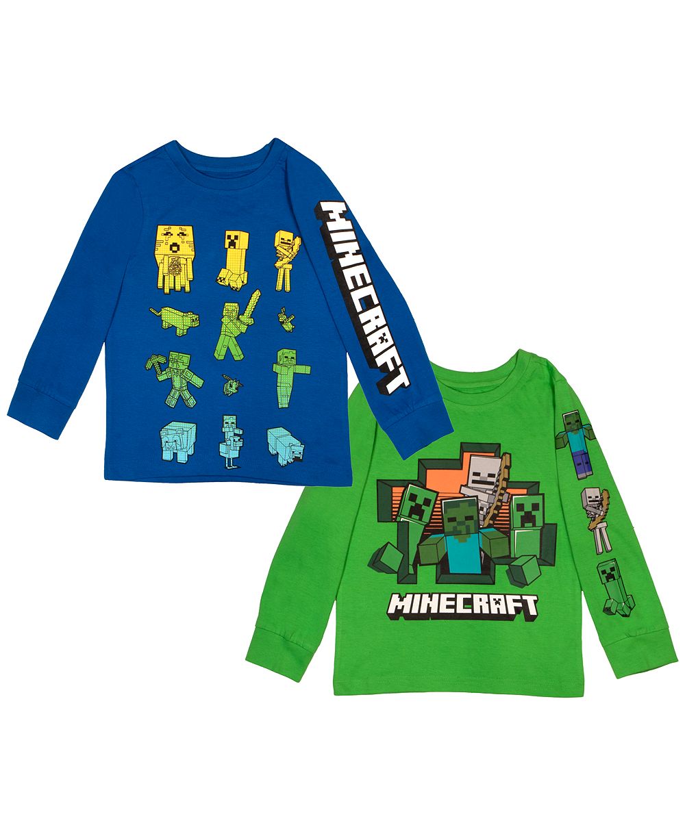MINECRAFT Little Boys 2 Pack Long Sleeve T-Shirt