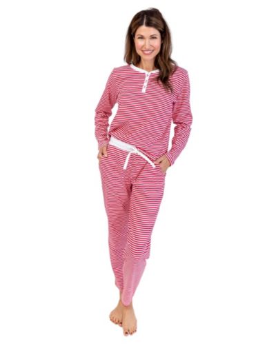 Sant and Abel Women's Organic Cotton Jersey Two Piece Long Sleeve Pajama Set