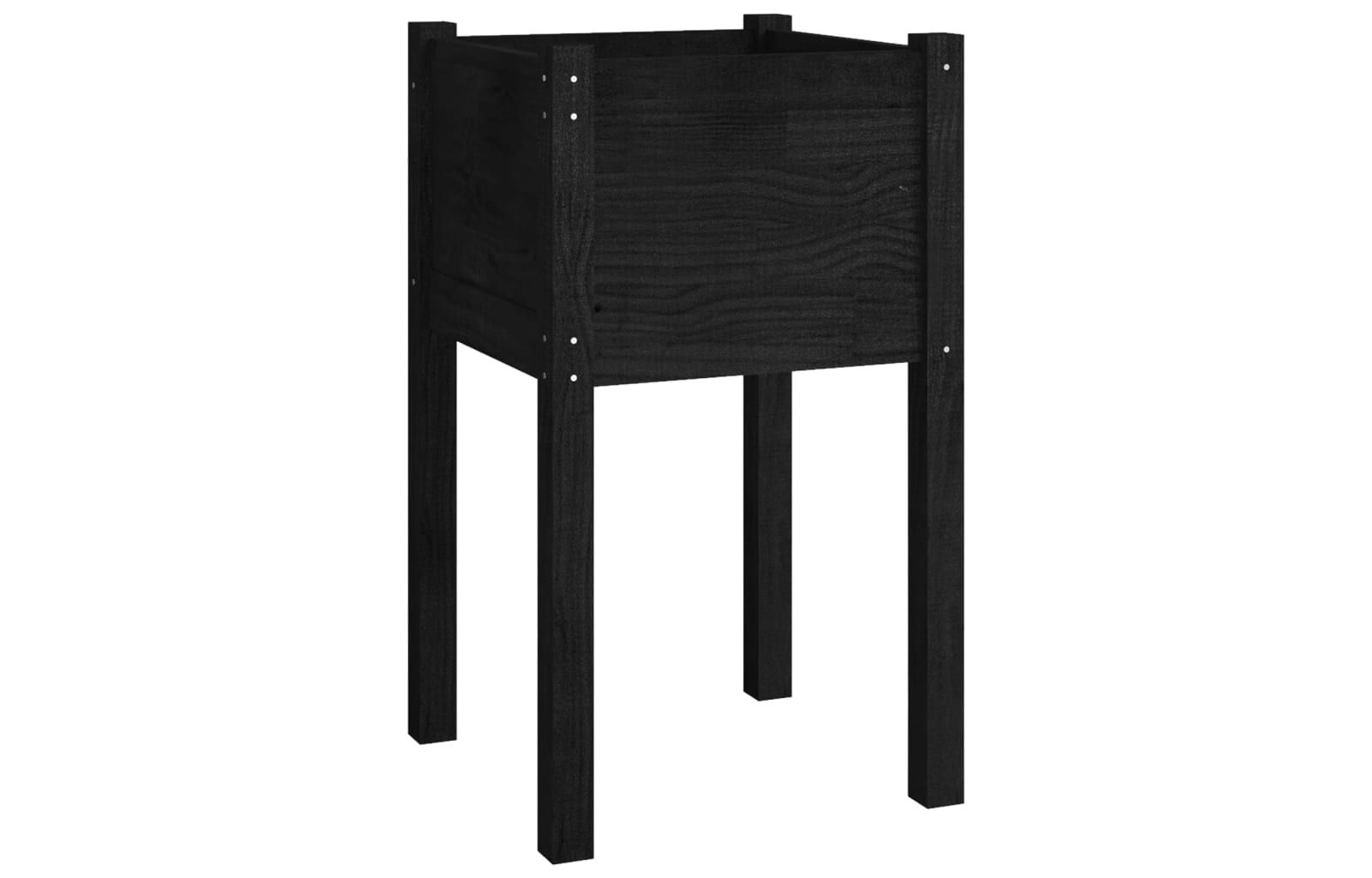 Садовый вазон vidaXL из сосны, Black, Medium