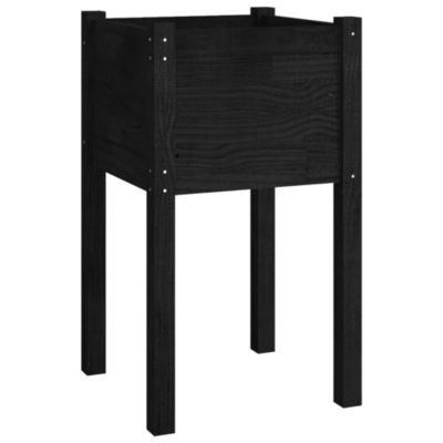Садовый вазон vidaXL из сосны, Black, Medium