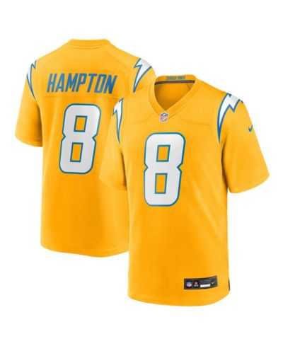 Nike Men's Omarion Hampton Gold Los Angeles Chargers Alternate Charger Power Game Player Jersey