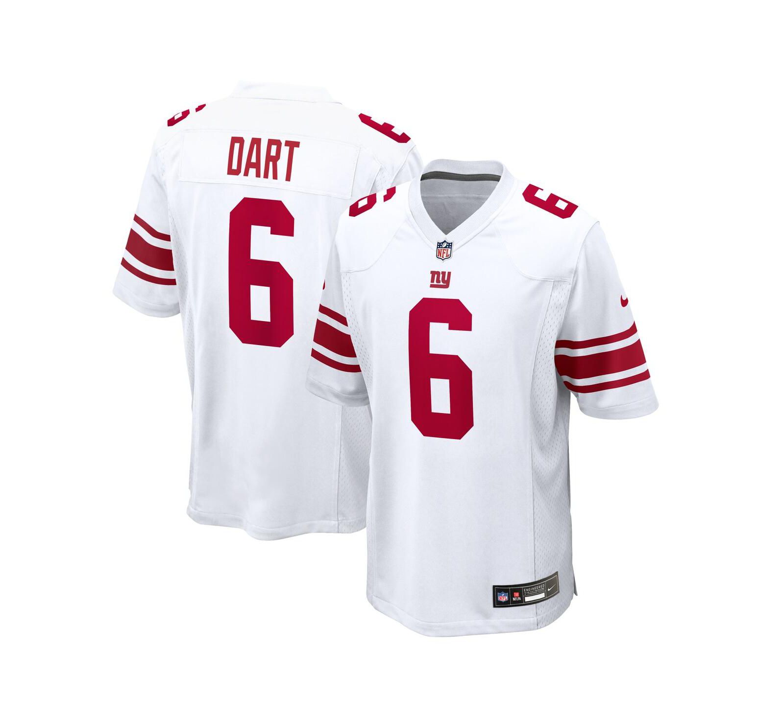 Nike Men's Jaxson Dart White New York Giants Game Jersey