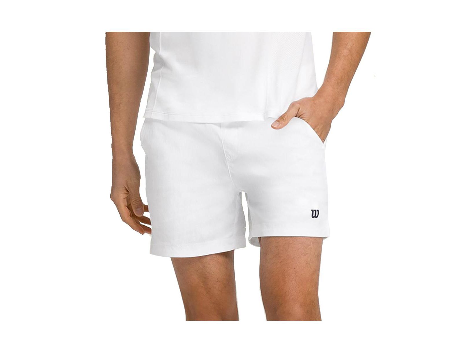 Wilson Мужские теннисные шорты Volley, 6 дюймов, Bright White