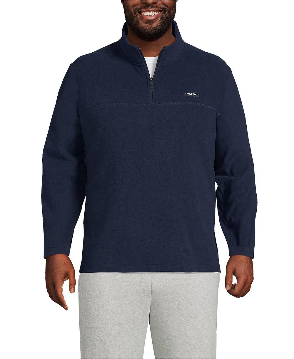 Флисовый пуловер Lands' End Big & Tall Anyweather Quarter Zip