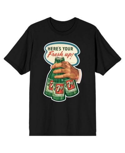 Мужская футболка 7UP Big & Tall с принтом и коротким рукавом, черная