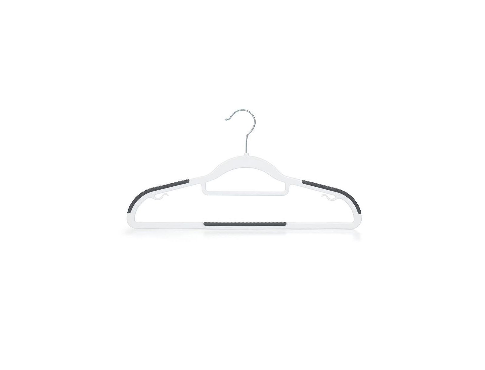 SereneLife 30 Pcs. Non-Slip Plastic Clothes Hanger - Durable and Space-Saving Closet Organizers (White)