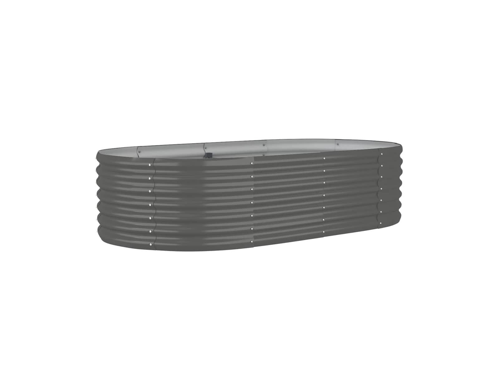 vidaXL Powder-coated steel Large Durable Garden Raised Bed