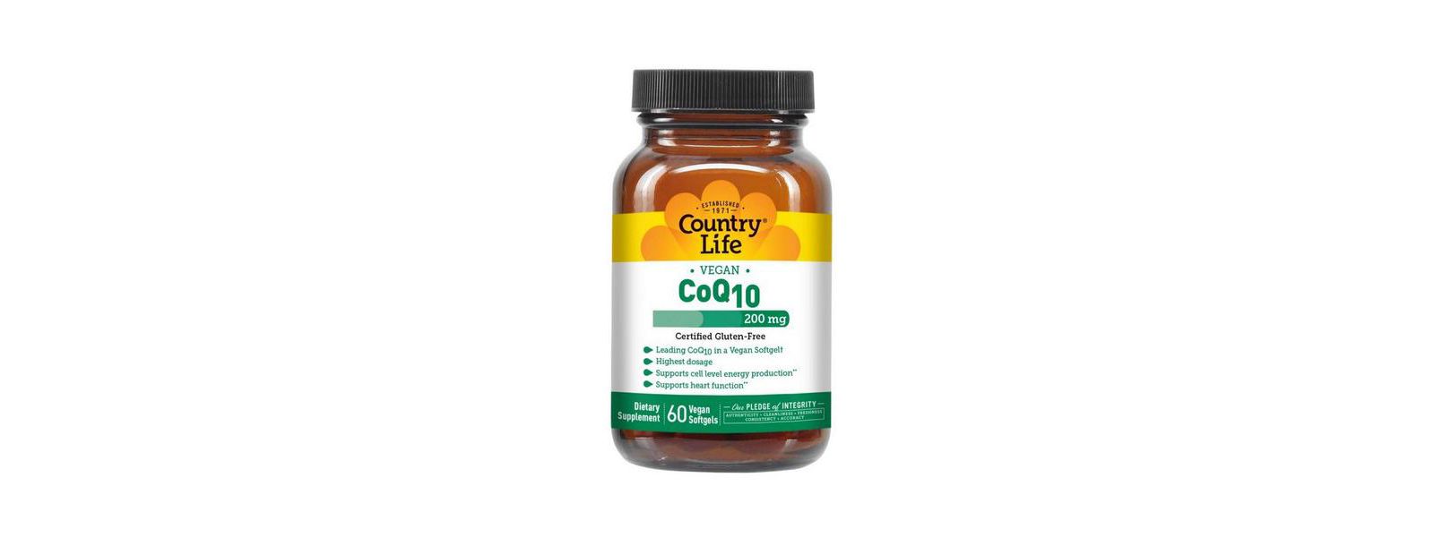 Country Life Co Q 10, 200 mg, 60 мягких капсул