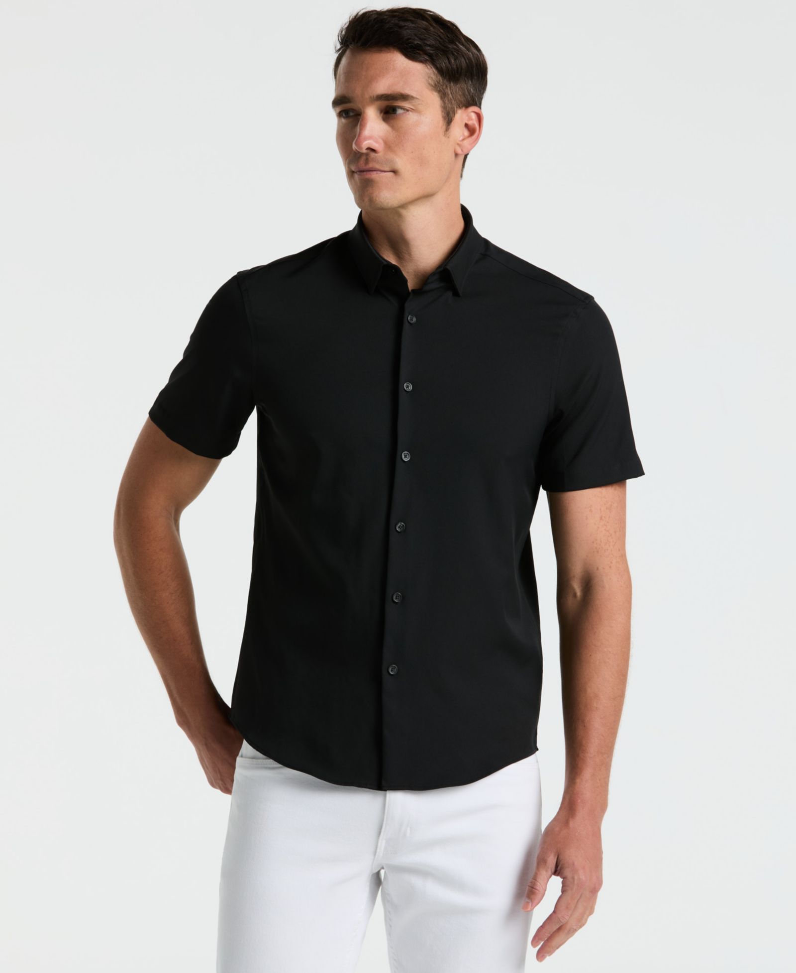 Perry Ellis Men's Short-Sleeve Solid Shirt