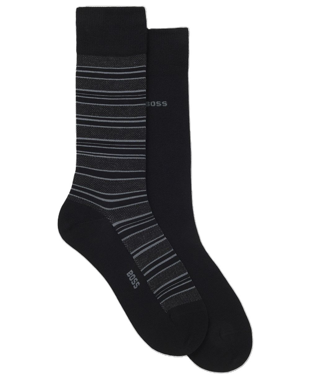 Мужские хлопковые носки Hugo Boss в полоску, 2 шт.