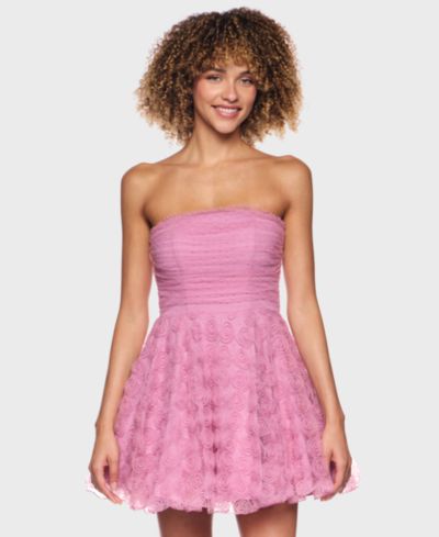 Детское праздничное платье Alex & Sophia Juniors' Pleated Bodice Strapless