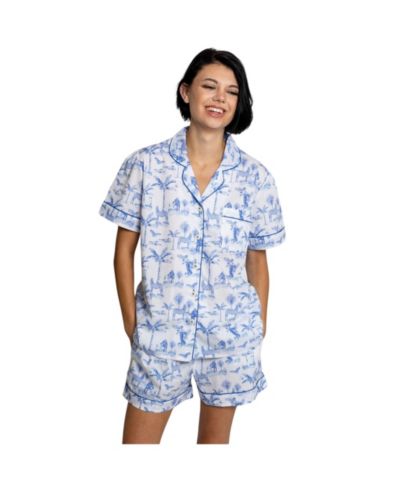 Blue skydog toile