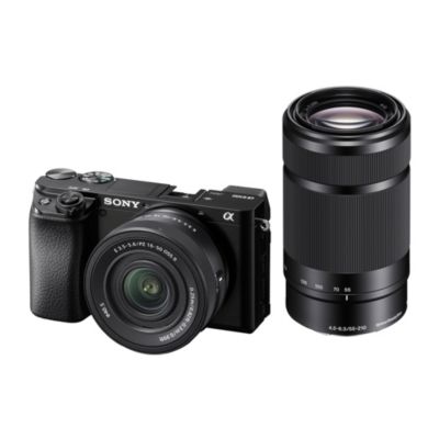 Зеркальная беззеркальная камера Sony Alpha a6100 APS-C с объективами 16-50mm M2 и 55-210mm