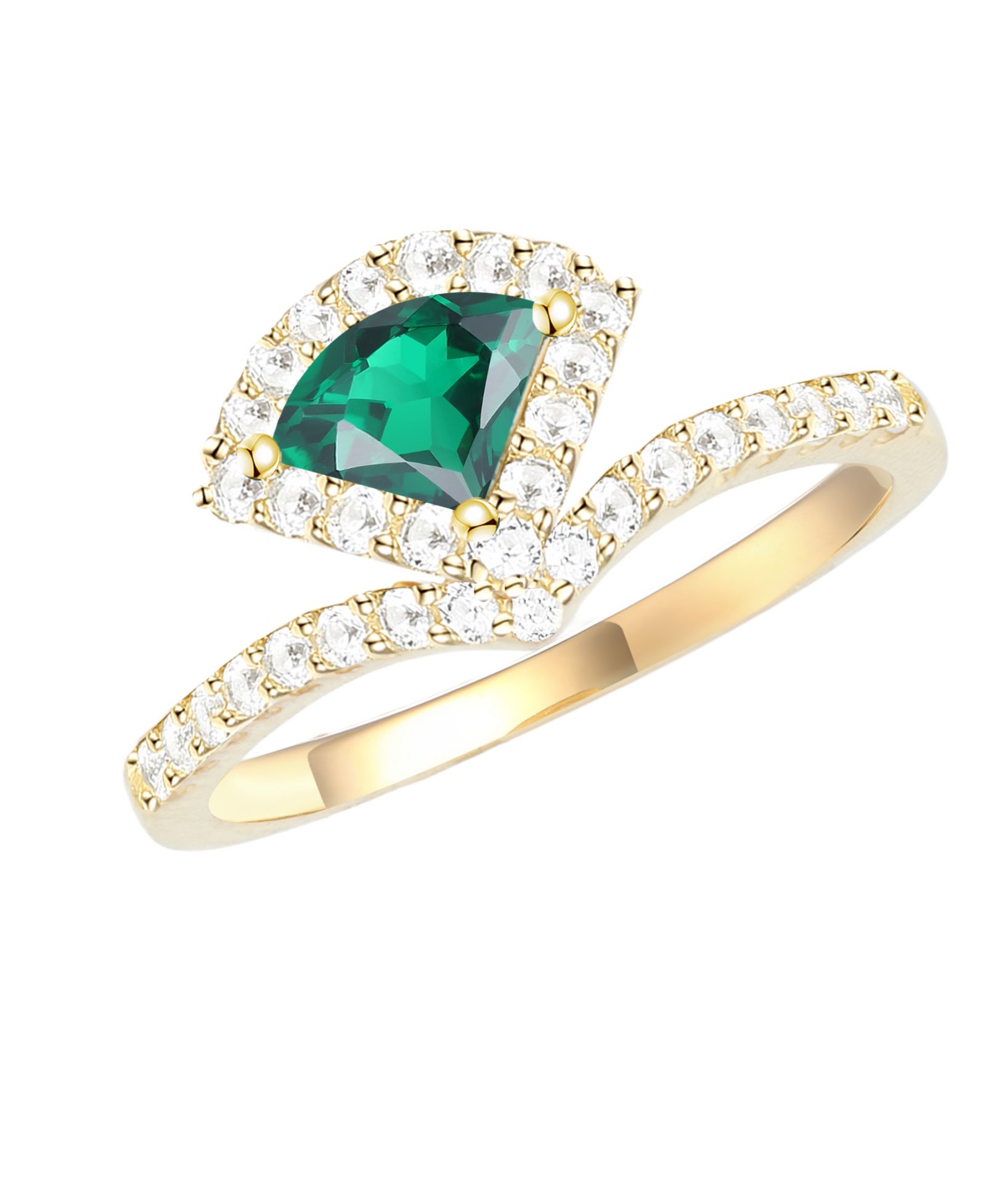 Macy's Lab-Grown Sapphire (5/8 ct. t.w.) and Lab-Grown White Sapphire (3/8 ct. t.w.) Ring in Sterling Silver