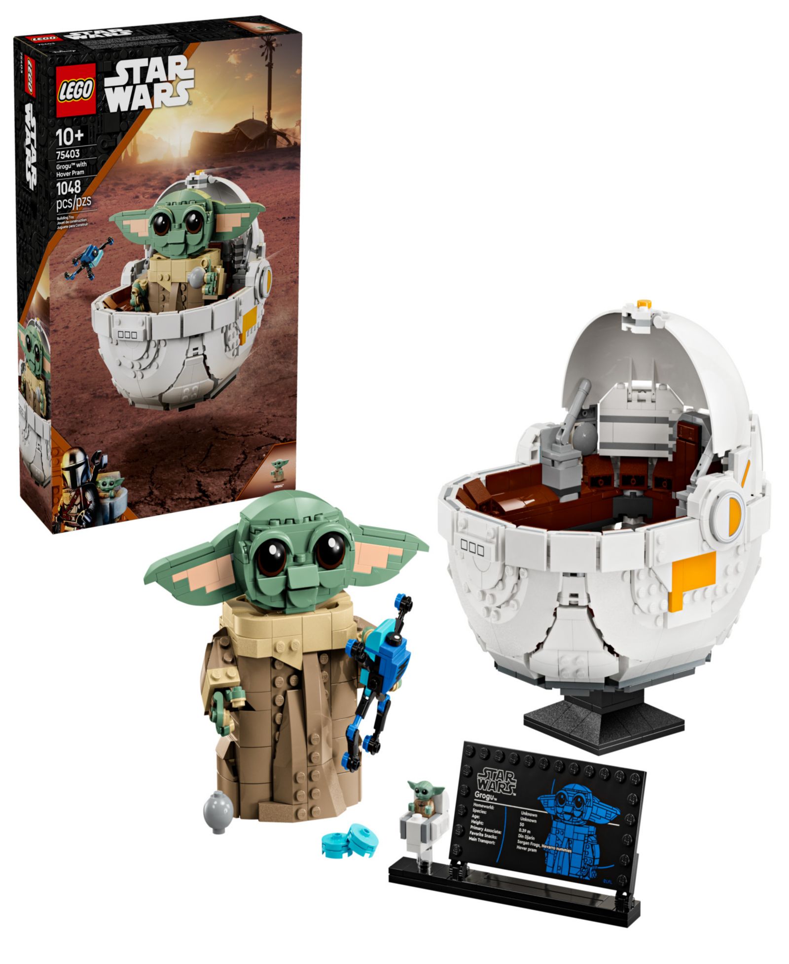 LEGO® Star Wars the Mandalorian Grogro с летающей люлькой 75403, 1048 деталей