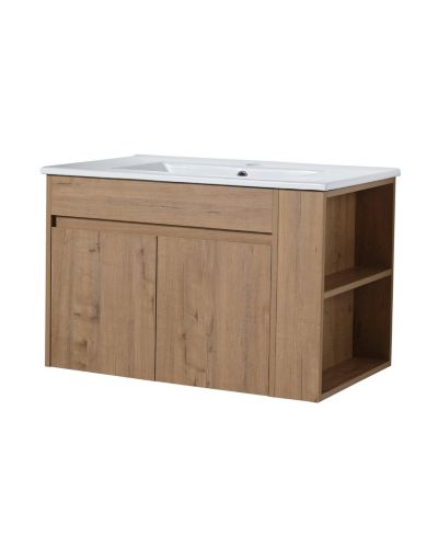 CASAINC 30 Inch Bathroom Vanity with White Ceramic Basin