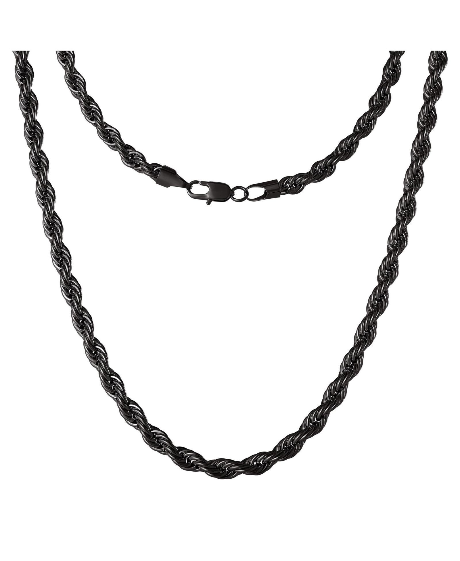 Ожерелье Lucky Brand Black Twisted Rope Chain, цепь 24''