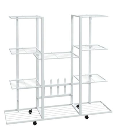 Flower Stand White Powder-coated iron Tall Flower Stand