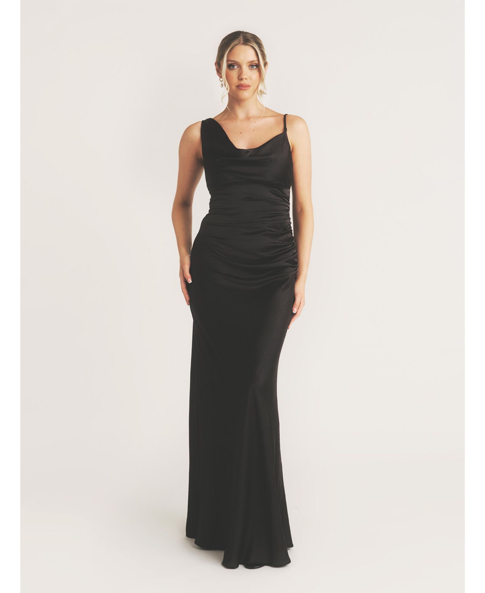 Six Stories Cowl Front Asymmetric Bridesmaid Dress