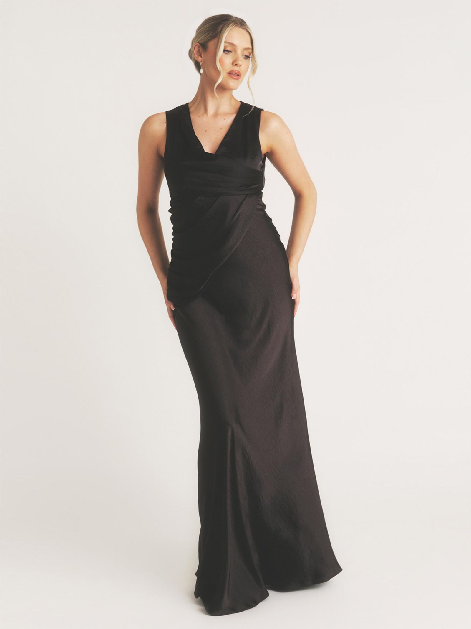 Вечернее платье Six Stories Plunge Drape Satin Bridesmaid