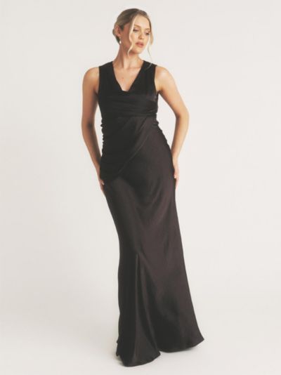 Вечернее платье Six Stories Plunge Drape Satin Bridesmaid