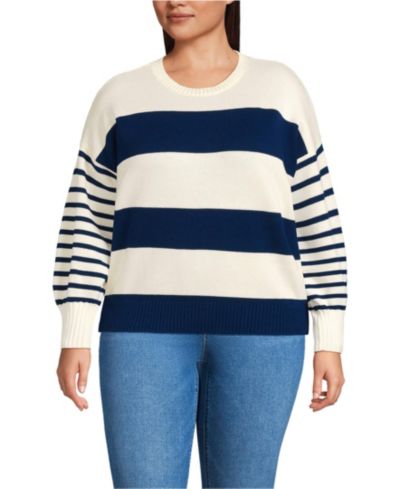 Lands' End Джемпер Drifter Jersey Crewneck Plus Size