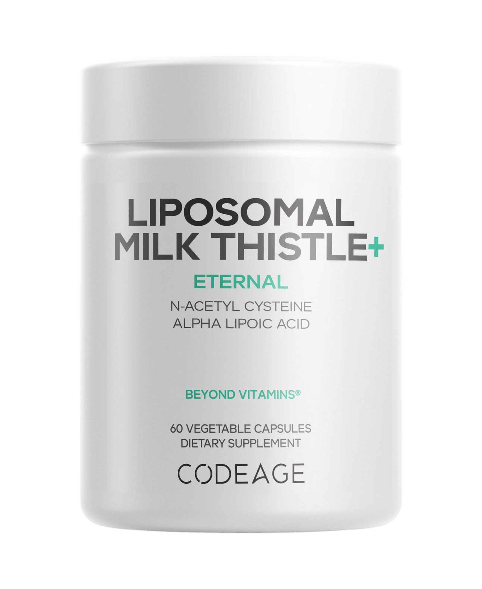 Добавка Codeage Liposomal Milk Thistle+ Silymarin from Silybum Marianum, NAC, Artichoke Leaf, Dandelion Root, Alpha Lipoic Acid, 60 Capsules
