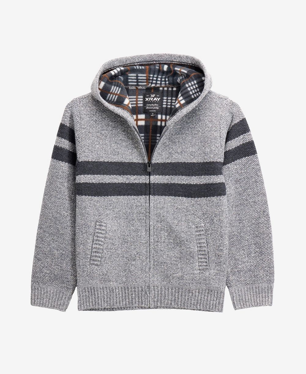 Детский джемпер XRAY Fleece Lined Full Zip Hooded Chenille Knit