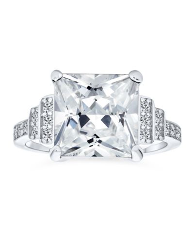 Bling Jewelry Кольцо помолвочное из стерлингового серебра с CZ
