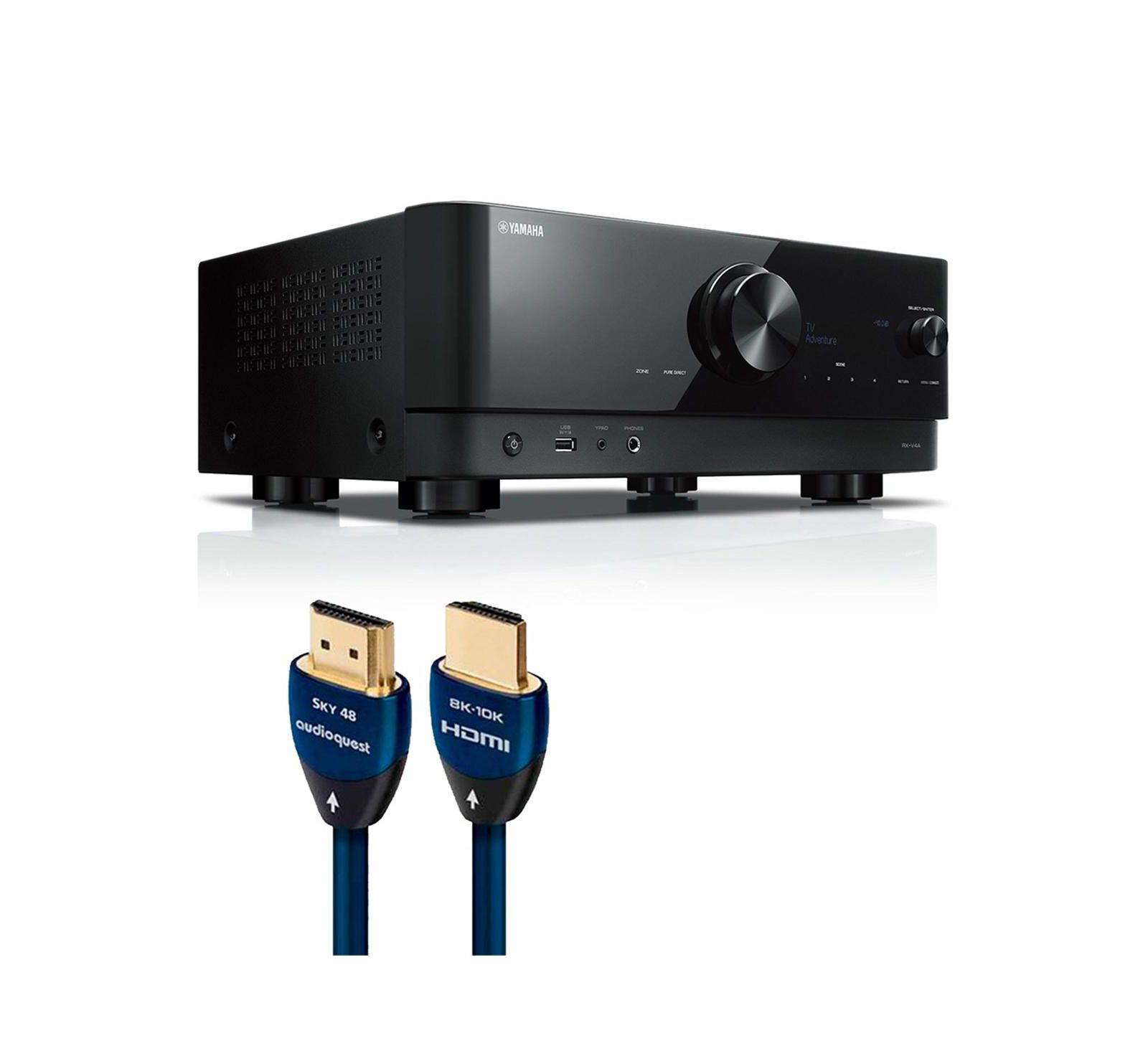 Yamaha RX-V4 5.2-Channel 80W 8K HDMI AV Receiver