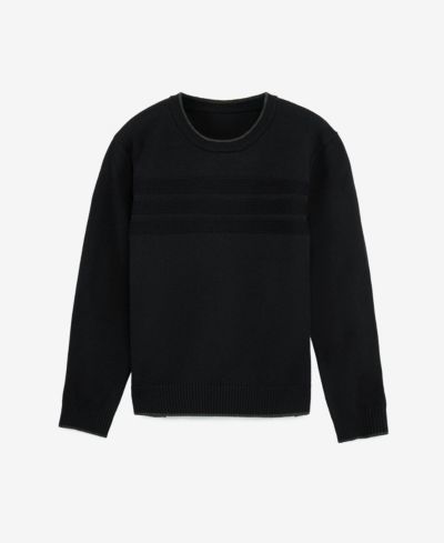 RAW X Boy's Moto Ribbing Detail Crew Neck Sweater