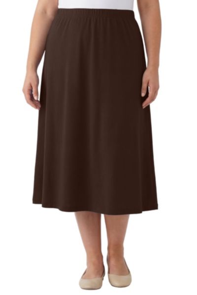 Woman Within Women's Plus Size 7-Day Knit A-Line Skirt