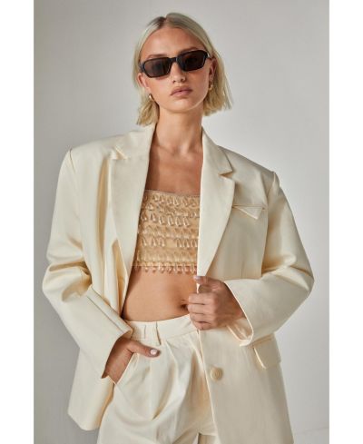 Nasty Gal Женский приталенный блейзер из твилла Oversized