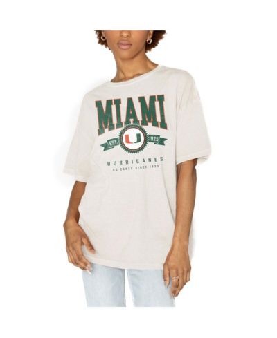 Gameday Couture Women's White Miami Hurricanes Get Goin' Oversized T-Shirt