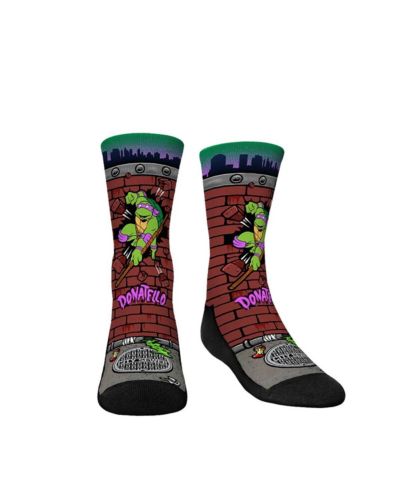 Rock Em Socks Teenage Mutant Ninja Turtles Donatello Breakout Crew Socks для мальчиков и девочек