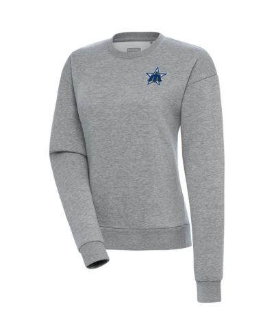 Antigua Women's Heather Gray Seattle Mariners Cooperstown Victory Crewneck Pullover Sweatshirt
